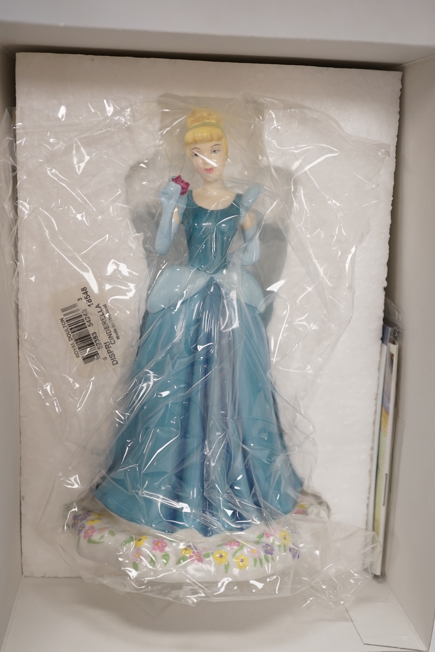 Six boxed Royal Doulton Disney Princess figures; Cinderella, Snow White, Belle, Sleeping Beauty, Jasmine and Ariel
